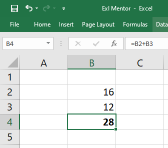 Addition Formula Result