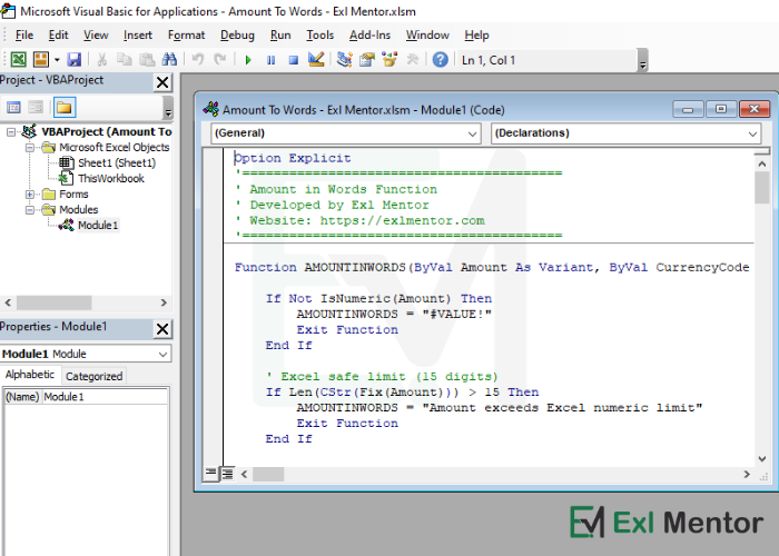 Copy-code-and-paste-in-module-amount-in-words-in-excel